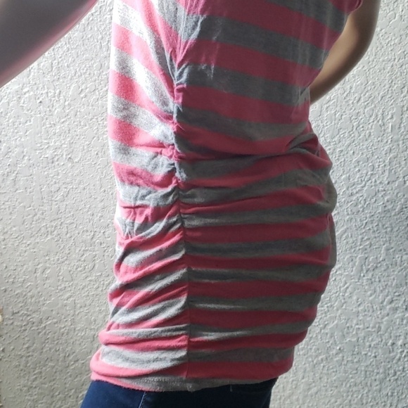 Jessica Simpson zipper maternity top small stripes - Picture 5 of 8